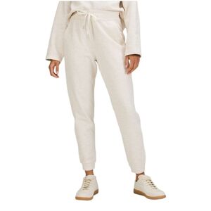 Lululemon Athletica Ribbed High-Rise Jogger Sz 2 Heathered White Opal